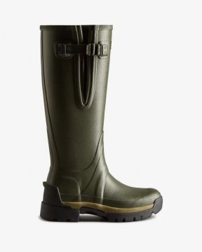 Hunter Boots | Women's Balmoral Adjustable 3mm Neoprene Rain Boots-Dark Olive