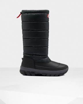 Hunter Boots | Women's Insulated Tall Snow Boots-Black