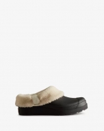 Hunter Boots | Women's Play Vegan Shearling Insulated Clogs-Black